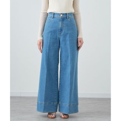 ストレッチデニムワイドパンツ