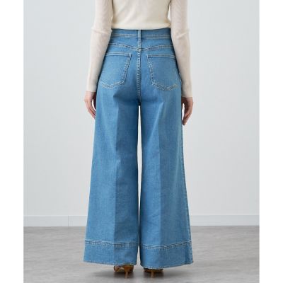 ストレッチデニムワイドパンツ