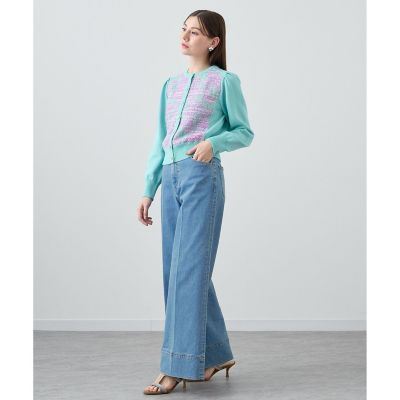ストレッチデニムワイドパンツ