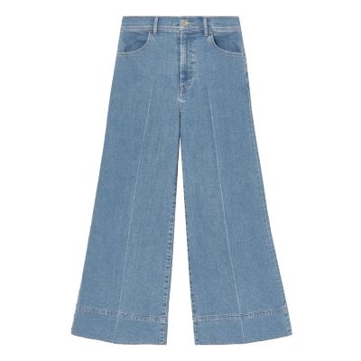 ストレッチデニムワイドパンツ