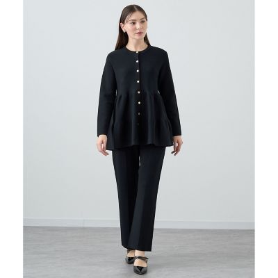 【セットアップ対応商品】レーヨンナイロンニットパンツ