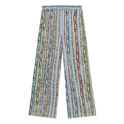 チェーンプリントワイドパンツ