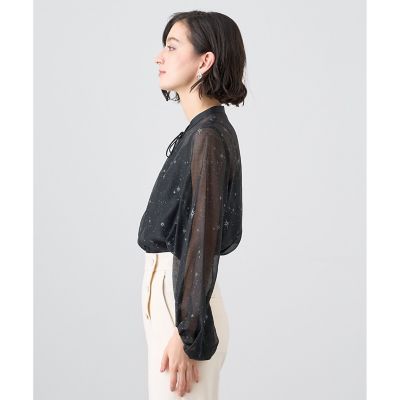 スターグリッタープリントパフ袖 ブラウス | ANAYI/アナイ