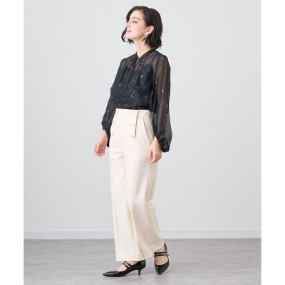 ANAYI アナイ タグ付き 星柄シフォンブラウス スターグリッタープリントパフ袖 ブラウス | ANAYI/アナイ