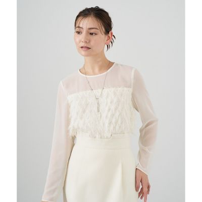 お手軽価格で贈りやすい カットジャガード ブラウス 三越伊勢丹 | ANAYI/アナイ | トップス