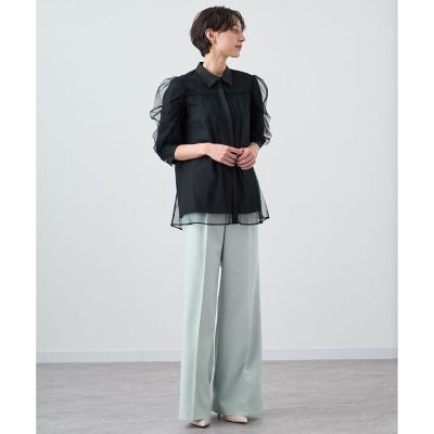 ブロードXチュールパフ袖 ブラウス | ANAYI/アナイ | 三越