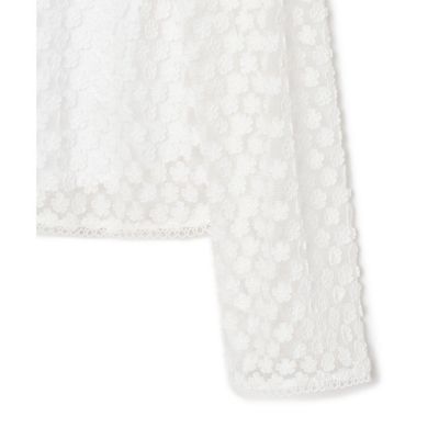 アナイ2024AW 【美品】お袖チュールレース ブラウス♡ホワイト36 アナイ2024AW 【美品】お袖チュールレース ブラウス♡ホワイト36