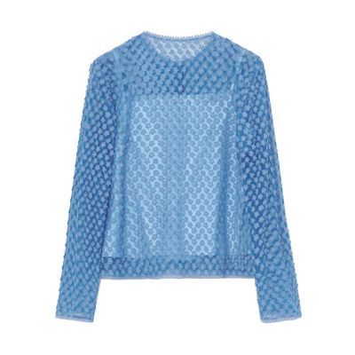 ANAYI チュールリーフレースブラウス　新品未使用 レースフラワーチュールTブラウス|ANAYI OFFICIAL ONLINE STORE