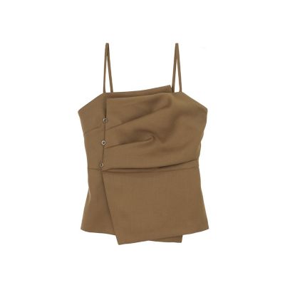 【セットアップ対応商品】ストレッチツイルタックキャミブラウス