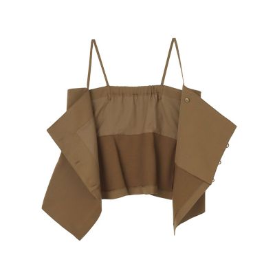 【セットアップ対応商品】ストレッチツイルタックキャミブラウス