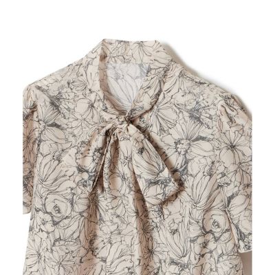 ラインフラワープリントボウタイ ブラウス | ANAYI/アナイ | 三越