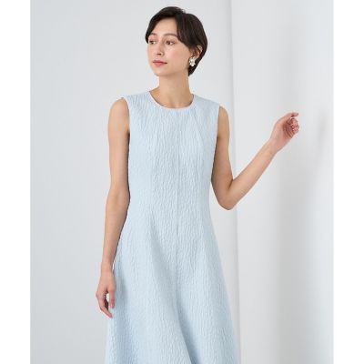 【ANAYIアナイ】ふくれフィルムジャガードフレア ノースリーブ ワンピース ANAYI ワンピース ふくれフィルムジャガードフレア : ZOZOTOWN