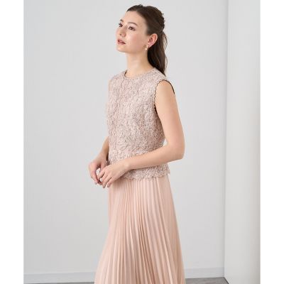 レースコード刺繍プリーツワンピース | ANAYI/アナイ | 三越