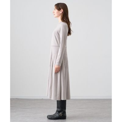 アナイ ANAYI アイレットスムース ワンピース （ブラック）