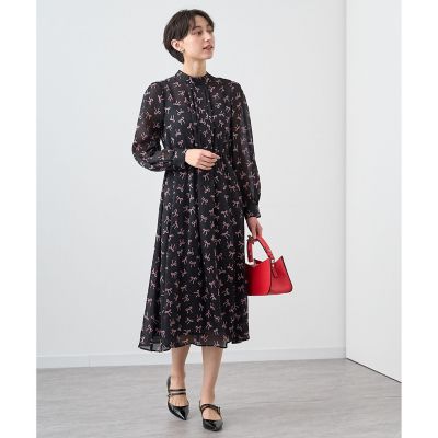 リボンプリントワンピース
