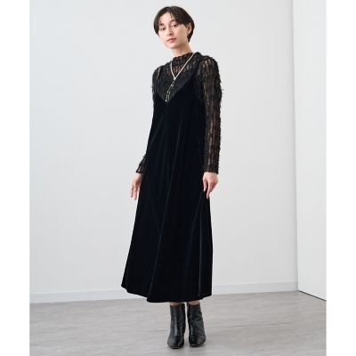 ベロアキャミソールワンピース