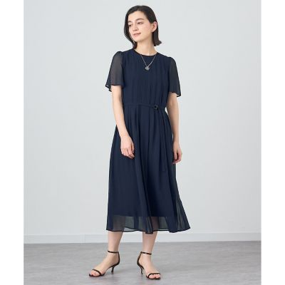＜ANAYI＞シフォンコンビタックワンピース