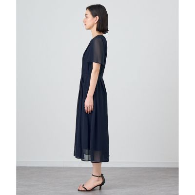 ✨極美品✨2024年 ANAYI シフォンコンビタックワンピース ブラック ✨極美品✨2024年 ANAYI シフォンコンビタックワンピース