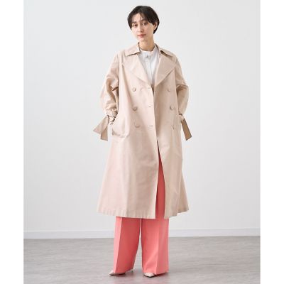 シャイニータフタドレストレンチコート