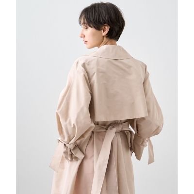 シャイニータフタドレストレンチコート