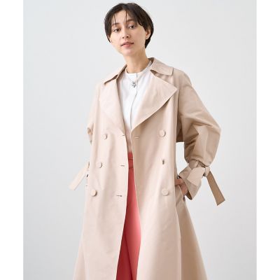 シャイニータフタドレストレンチコート