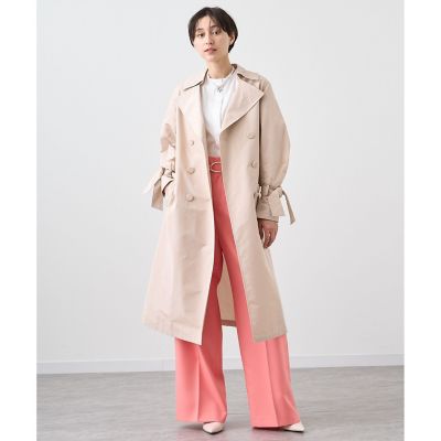 シャイニータフタドレストレンチコート