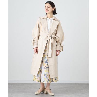 シャイニータフタドレストレンチコート