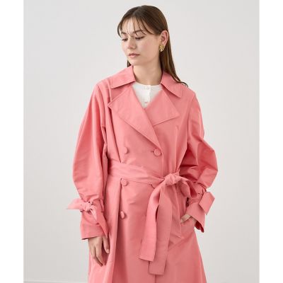 シャイニータフタドレストレンチコート