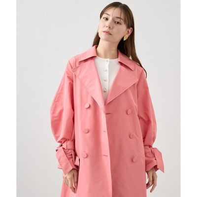 シャイニータフタドレストレンチコート