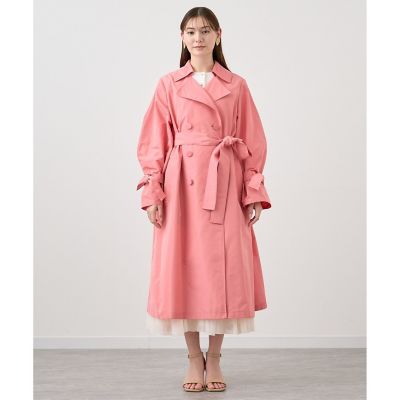 シャイニータフタドレストレンチコート