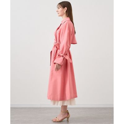 シャイニータフタドレストレンチコート