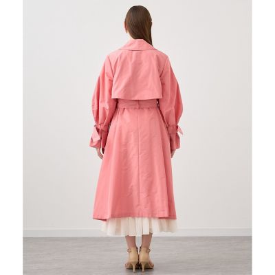 シャイニータフタドレストレンチコート