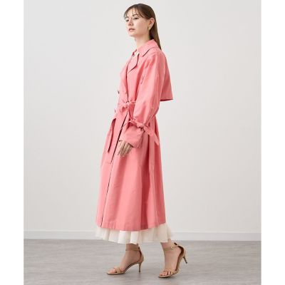 シャイニータフタドレストレンチコート