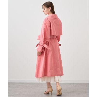 シャイニータフタドレストレンチコート