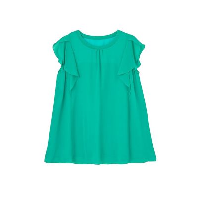 シフォンコンビナローフリルプルオーバー