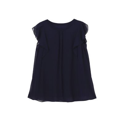 シフォンコンビナローフリルプルオーバー