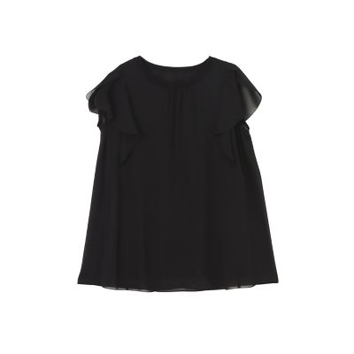 シフォンコンビナローフリルプルオーバー