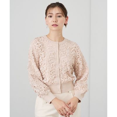 5月11日22時まで限定　タグ付き　完売品⭐︎アナイ　フイユレースカーディガン36 フイユレース カーディガン | ANAYI/アナイ | 三越伊勢丹
