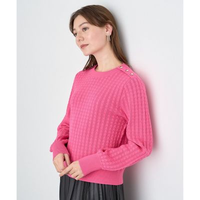 【SALE】ANAYI/アナイ ミニケーブル プルオーバー 41ピンク トップス【三越伊勢丹/公式】