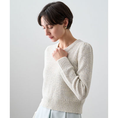 ＜ANAYI＞ラメブークレクルーネック　プルオーバー