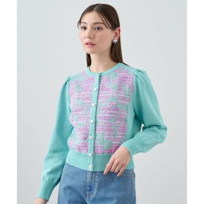 ANAYI/アナイ 【セットアップ対応商品】ツイードドッキングジャケット カーディガン