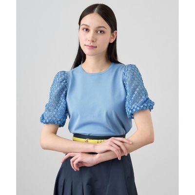 ANAYI/アナイ フラワーチュールレースニットコンビ　プルオーバー