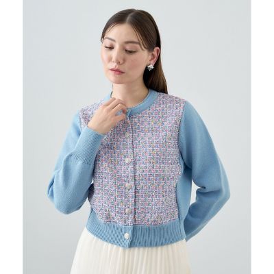 セットアップ対応商品】フィルムラメツイードコンビ