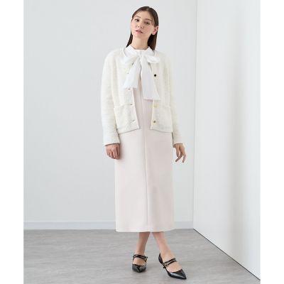 アナイ ANAYI モールコンビポケットカーディガン オフホワイト モールコンビポケットカーディガン | ANAYI/アナイ | 三越伊勢丹