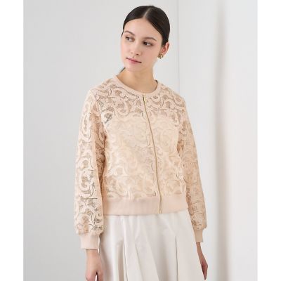 レースブルゾン レース刺繍ブルゾン（ブルゾン）｜Lien Select（リエンセレクト