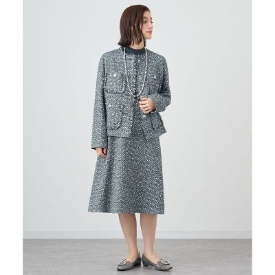 セットアップ対応商品】グレートーンツイードポケット ジャケット