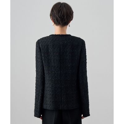 【セットアップ対応商品】ミックスヤーンツイード４ポケット　ジャケット