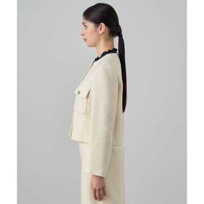 セットアップ対応商品】ウールプリペラノーカラー ジャケット