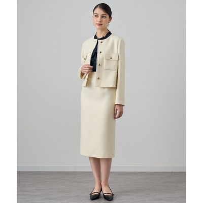 セットアップ対応商品】ウールプリペラノーカラー ジャケット