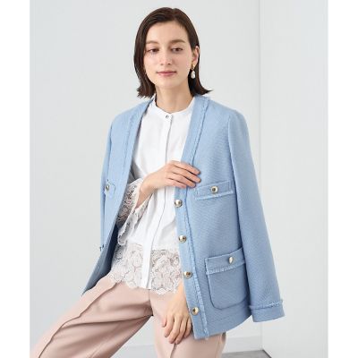 【セットアップ対応商品】ウールプリペラＶネックロング　ジャケット